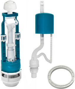 АРМАТУРА  ДЛЯ УНИТАЗА   НИЖНЯЯ  подв  БЕЛ КНОП      ИНКОЭР     (СБкпм-НпрНРФ-Б-В Р)  (2-3-1-4)