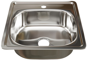 МОЙКА врезная 48х48 (0,6) (вып. 3 1/2", глубина чаши 16см, сифон) MIXLINE  