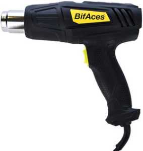 Фен строительный BifAces AHG-2000-2, 1,8 м сетевой 220В, 2000Вт, защита от перегрева, 350 и 600°С, 300 и 500 л/мин
