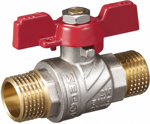 КРАН  шар.   1/2"  НР-НР БАБОЧКА ZEGOR FNN11 (CW617N) полнопроходной, индив. уп.