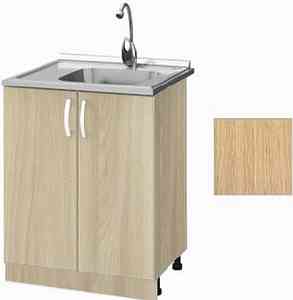 ТУМБА ПОД МОЙКУ 50 Х 45  ВЕНГЕ светлое (дуб млечный) 