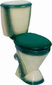 Унитаз-компакт "КОМФОРТ" зеленый (косой. нижн подв, сид, армат 2-хкноп) ROSA г. Киров