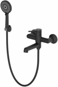 ВАННА  POTATO  P30180-6  ø35  шланг 150см PVC, поворотный излив (P51-11), лейка 3 режим, цвет черный