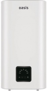Водонагреватель OASIS плоский 2000 Вт, 7 бар AP -50 вертикальный ЭМАЛ. БАК   (белый)  мех управл