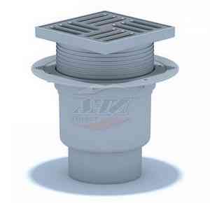 АНИ TQ1712 Трап верт-ый регул. с выпуском 110мм, с нерж. реш. 150х150 сухой