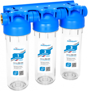 АБФ-3 3/4    Трехступенчатый  магистральный  фильтр стандарт SLIM LINE  АКВАБРАЙТ