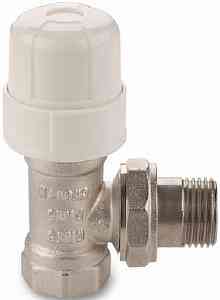 Клапан термостатический для радиатора УГЛОВОЙ  1/2" AQUALINK  с уплотнением