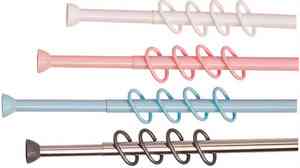 Карниз для ванной  120-210      БЕЛЫЙ   с кольцами  РОССИЯ