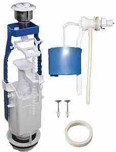 АРМАТУРА В БАЧОК  УКЛАД  А 77.54.14.3  бок/подв  ДВУХУР. КНОПКА ХРОМ