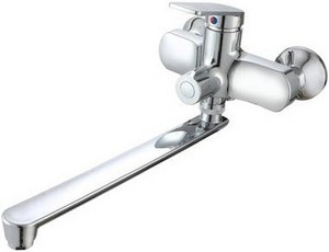 ВАННА  SOLONE  PLA-7102 литьё под давлением, КОРПУС ПЛАСТИК  (ABS), с пов. плоским изливом 360°, ø35, дивертор в корпусе, хром