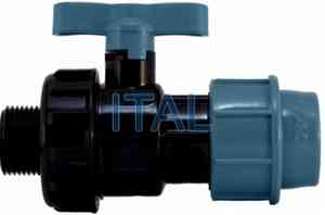ПЭ  Кран  шар. 20х1/2"  обжим-НР  PN16  ITAL / СПЕКТР /