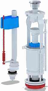 АНИ WC6550M Арматура комплект, мет. кнопка, впуск ниж. 1/2" пласт. резьба, ЭКОНОМ