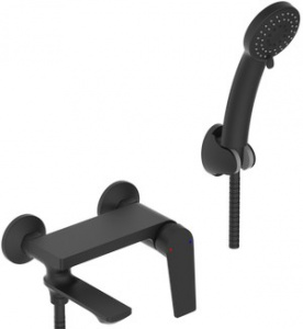 ВАННА  POTATO  P30167-6  ø35  шланг 150см PVC, поворотный излив (P51-11), лейка 3 режим, цвет матово-черный