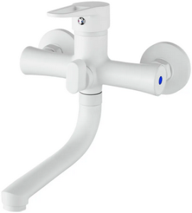 ВАННА  POTATO  P30270-7  ø35  шланг 150см PVC, изл. 20см, дивертор 90° в корпусе, лейка 3 режим, цвет белый