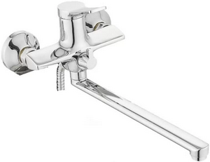 ВАННА  POTATO  P22292  ø35  шланг 150см PVC, изл. L35, дивертор 90° в корпусе, лейка 3 режим, хром