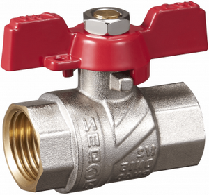 КРАН  шар.   1/2''  ВР-ВР БАБОЧКА ZEGOR FB11 (CW617N) полнопроходной, индив. уп.