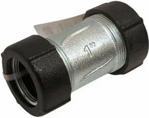 Обжимной патрубок из чугуна, для зажима с обеих сторон. 1"  TIM