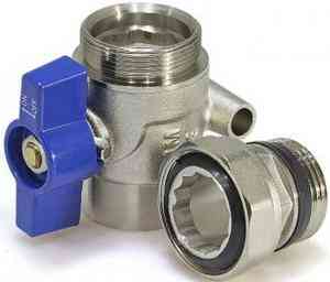 Кран шаровой прямой с полусгоном и термометром 1" (ПАРА) TIM  