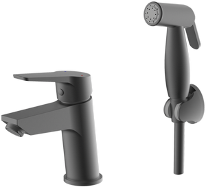 РАКОВИНА  POTATO  P12187-19  ø35   С ГИГИЕНИЧЕСКОЙ ЛЕЙКОЙ     Графитовый 