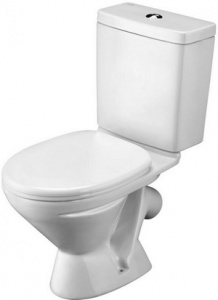 Унитаз-компакт "ЛИГА" 2РА   Эконом полипроп (кос вып, нижн подв, 2-кн.арм Инкоэр., сид.полипроп) SANTEK