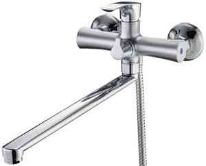 ВАННА  SOLONE   FAB7-A020  кер. картридж ⌀25, встр. дивертор, излив 350мм, хром