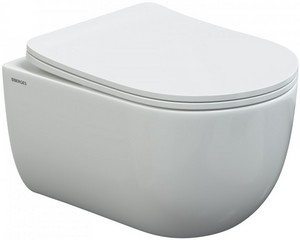 Унитаз подвесной BERGES VENTAS Rimless 49 см, сиденье дюропласт Ventas Slim SO, микролифт, быстросъём