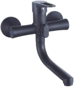 ВАННА  POTATO  P30270-6  ø35  шланг 150см PVC, изл. 20см, дивертор 90° в корпусе, лейка 3 режим, цвет чёрный