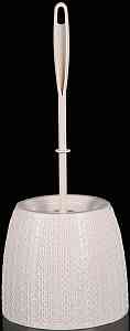 ЕРШИК для унитаза   "ВЯЗАННОЕ ПЛЕТЕНИЕ"   бежевый /
