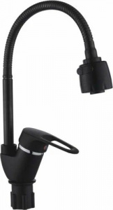 КУХНЯ  ЭВЕРЕСТ  B58-0266  к40  п/гайку  БОКОВАЯ ручка ГОФР. НОС, ЧЕРНЫЙ