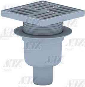 АНИ TQ5712 Трап верт-ый регул. с выпуском 50мм, с нерж. реш. 150х150 сухой