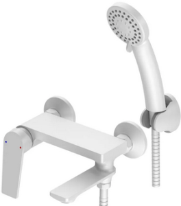 ВАННА  POTATO  P30167-7  ø35  шланг 150см PVC, поворотный излив (P51-11), лейка 3 режим, цвет белый