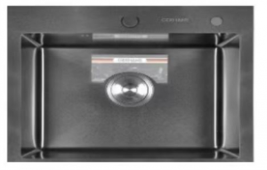 МОЙКА Diadonna PRO 600*500*200 Цвет Черный, Толщина стали: Верх-3.0 мм, чаша 0,8мм., сифон 3 1/2" в комплекте