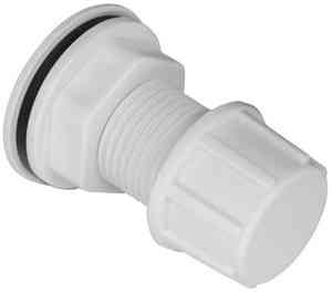 Врезка в бак 1/2" (15) пластик с заглушкой