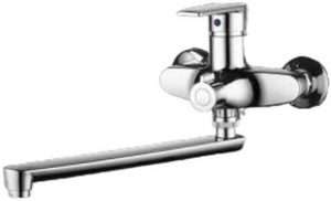 ВАННА  SOLONE  PLA-7202 литьё под давлением, КОРПУС ПЛАСТИК  (ABS), с пов. плоским изливом 360°, ø35, дивертор в корпусе, хром